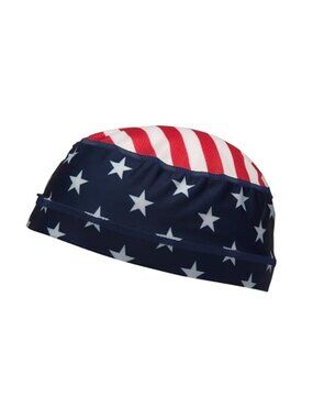 Skull Cap Liner American Flag Moisture Wicking Sweat Cap Hard Hat Liner UPF